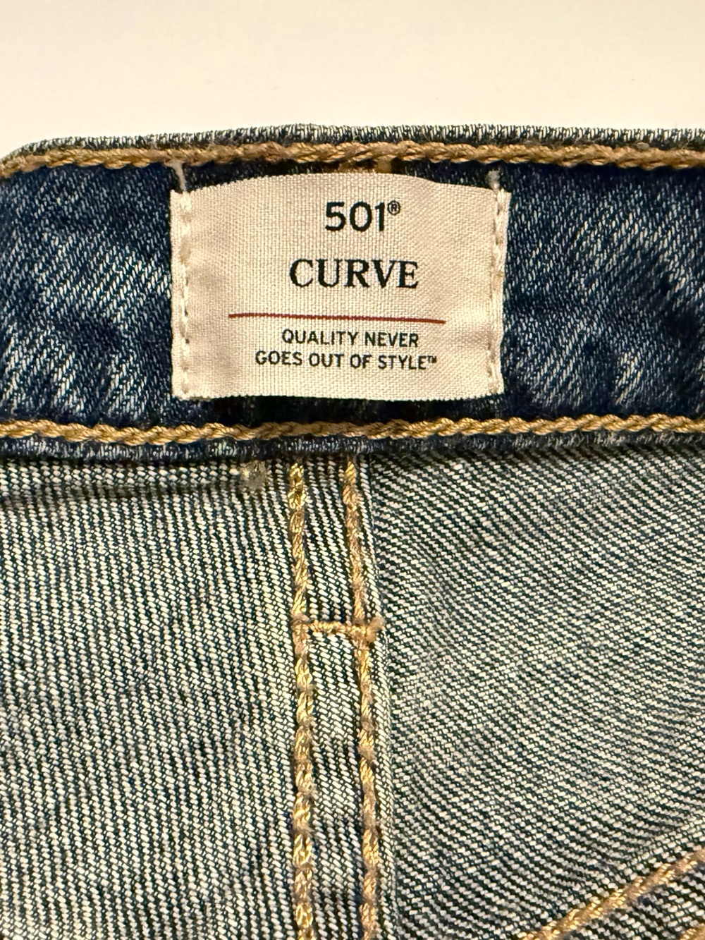 Levi's 501™ Curve Straight Leg Denim Rhinestone Jeans Solargenic- Dark Blue - Picture 4 of 10